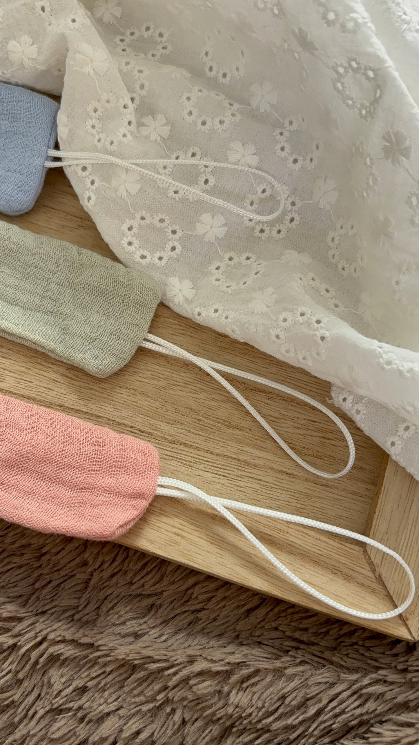 Attache tétine pour bébé en gaz de coton - Personnalisable