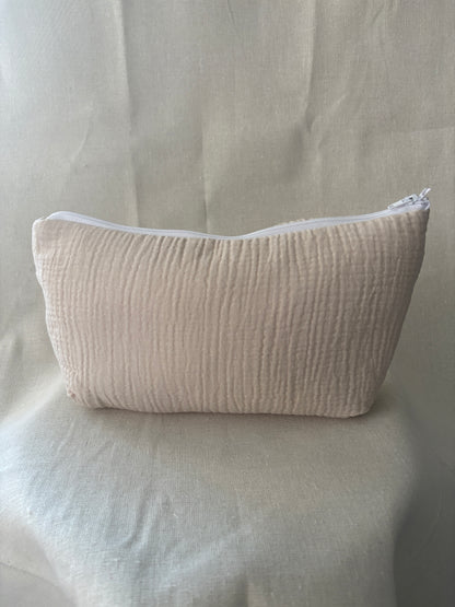 Trousse de toilette personnalisée en gaze de coton