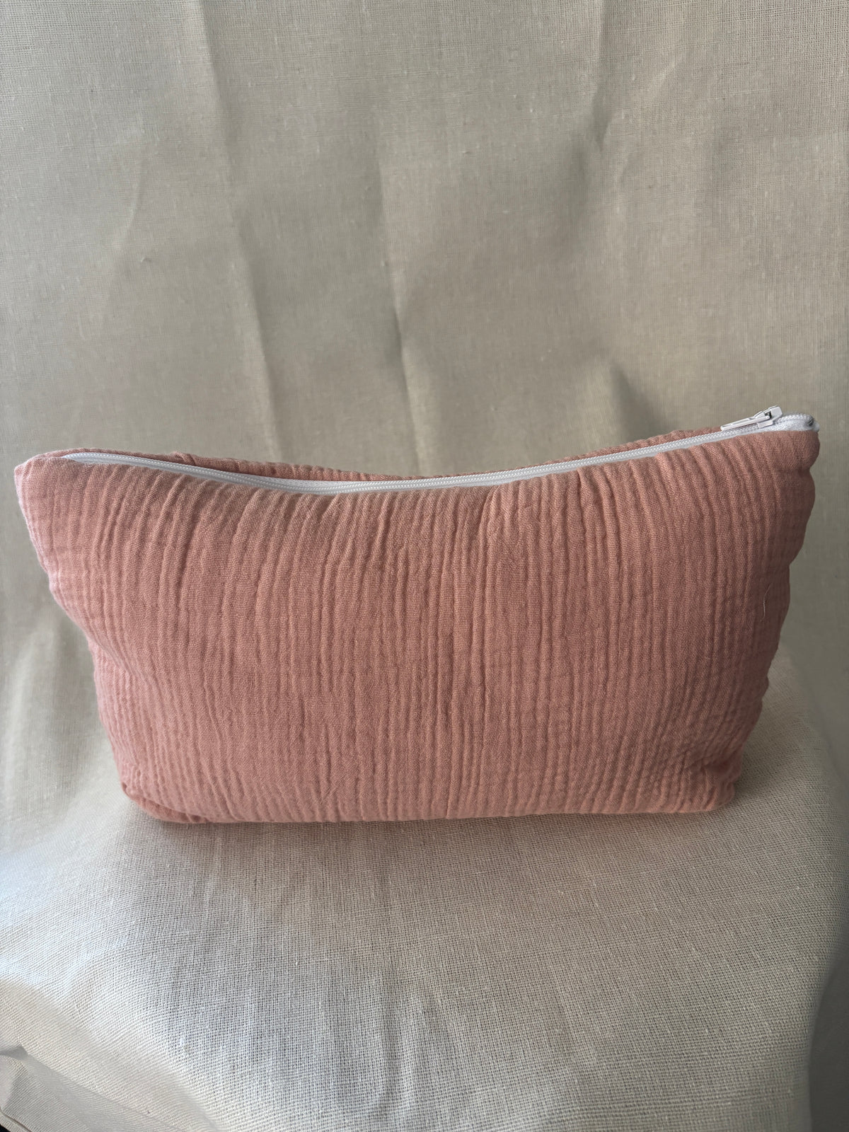 Trousse de toilette personnalisée en gaze de coton