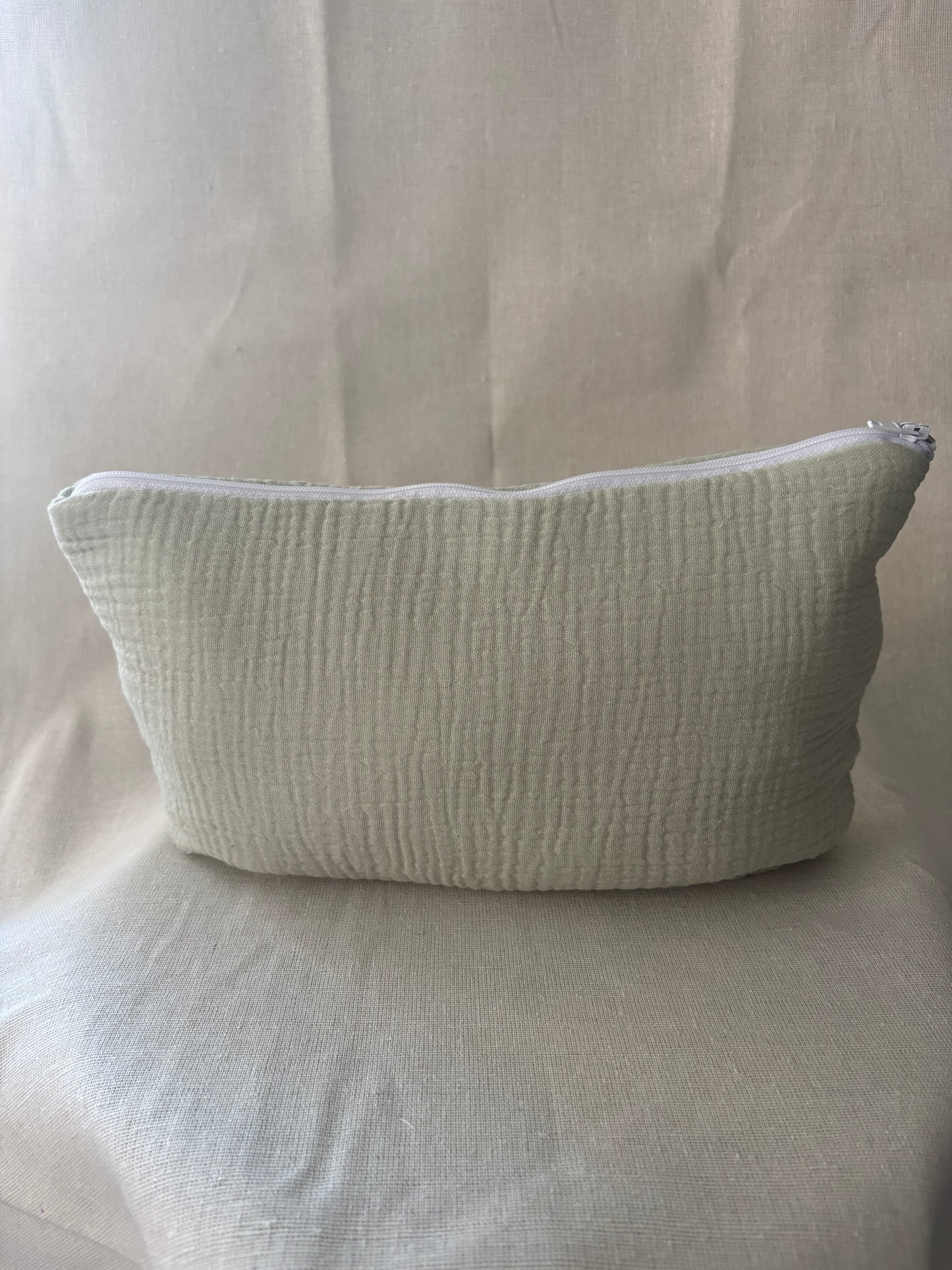 Trousse de toilette personnalisée en gaze de coton